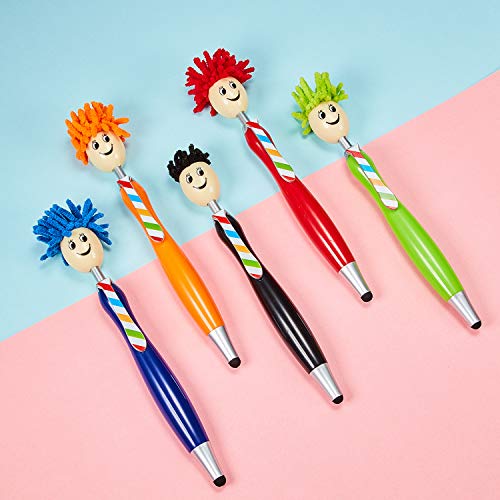 Outus Mop Head Pen Screen Cleaner Stylus Pens 3-in-1 Stylus Pen Duster for Kids and Adults (10 Pieces)