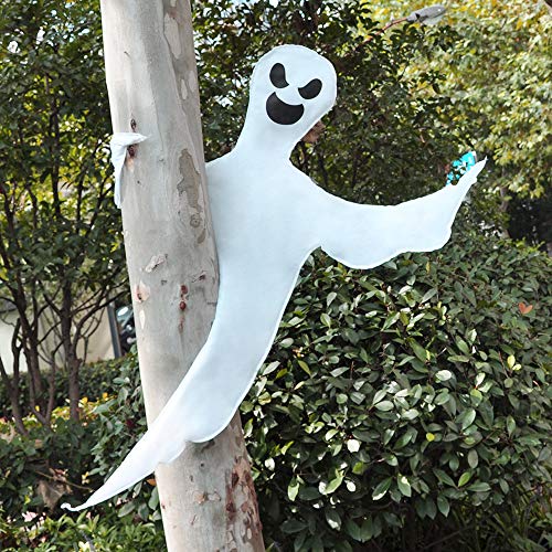 JOYIN 53” Halloween Bendable Tree Wrap Ghost Decoration for Halloween Outdoor, Lawn Decor, Tree, Pilar Decorations, Ghost Party Supplies