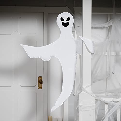 JOYIN 53” Halloween Bendable Tree Wrap Ghost Decoration for Halloween Outdoor, Lawn Decor, Tree, Pilar Decorations, Ghost Party Supplies