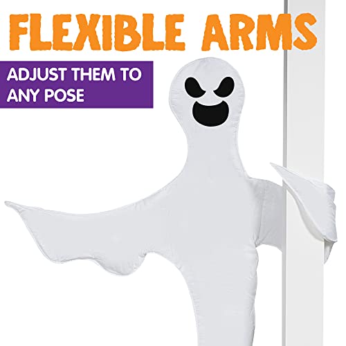 JOYIN 53” Halloween Bendable Tree Wrap Ghost Decoration for Halloween Outdoor, Lawn Decor, Tree, Pilar Decorations, Ghost Party Supplies