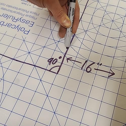 Polycarbonate Clear Plastic Sheet 12" X 12" X 0.0625" (1/16") Exact with EasyRuler Film, Shatter Resistant, Easy to Cut, Bend, Mold Than Plexiglass. Window Panel, Industrial, Hobby, Home, DIY, Crafts.