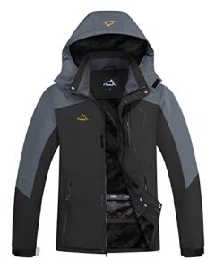 ftimild men's ski jacket waterproof warm winter mountain windbreaker hooded raincoat snow jackets