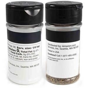 Amazon Brand - Happy Belly Salt and Pepper (4 Ounces Salt and 1.25 Ounces Pepper), 2 Piece Set, Black