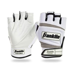 franklin sports pickleball gloves - men's + women's adult size pickleball gloves - right hand glove for pickleball + racquetball - pickleball gear + accessories - righty - white - adult large