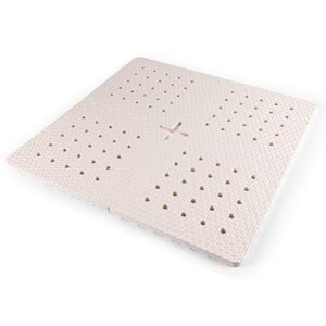 bowerbird original anti-fatigue shower stall mat - extra thick and soft foam material comfortably cushions your feet - square - 4 interlocking tiles