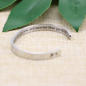 JoycuFF Inspirational Bracelets for Daughter You are Braver Than You Believe, Stronger Than You Seem, Smarter Than You Think