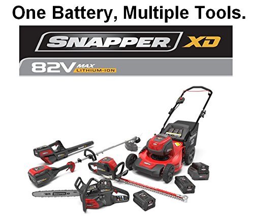 Snapper XD 82V MAX Electric Cordless 21-Inch Lawnmower Kit with (2) 2.0 Batteries & (1) Rapid Charger, 1687884, SXDWM82K (Renewed)