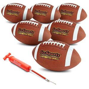 gosports combine football 6 pack regulation size official composite leather balls