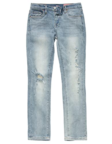 [BLANKNYC] girls Girl's High Rise Denim With Knee Slits and Raw Hem Jeans, On the Edge, 14 US