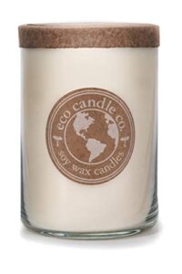 eco candle co. recycled candle, naked, 26 oz. - unscented - 100% soy wax, no lead, kraft paper label & lid, hand poured, phthalate free, made from midwest grown soybeans, all natural wicks