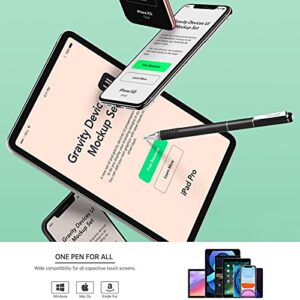 Penyeah Diamond Stylus Pen for iPad - Multi Tips Capacitive Stylist Pens for Touch Screens, Universal for Apple iPhone/Ipad/Android/Microsoft/Surface Laptop Tablet - Black