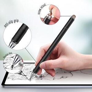 Penyeah Diamond Stylus Pen for iPad - Multi Tips Capacitive Stylist Pens for Touch Screens, Universal for Apple iPhone/Ipad/Android/Microsoft/Surface Laptop Tablet - Black