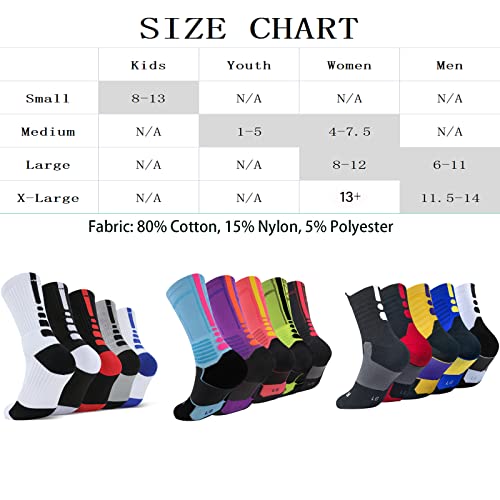 Disile Elite Basketball Socks, Cushioned Athletic Sports Crew Socks for Men & Women…