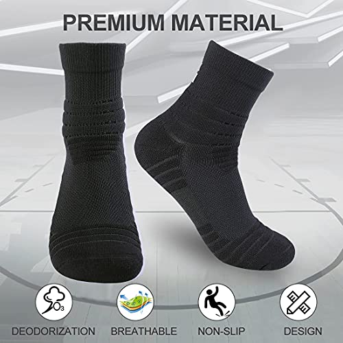 Disile Elite Basketball Socks, Cushioned Athletic Sports Crew Socks for Men & Women…