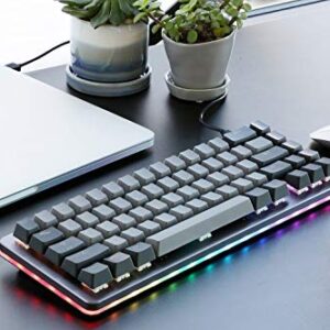 Drop ALT Mechanical Keyboard — 65% (67 Key) Gaming Keyboard, Hot-Swap Switches, Programmable Macros, RGB LED Backlighting, USB-C, Doubleshot PBT, Aluminum Frame (Halo True, Gray)