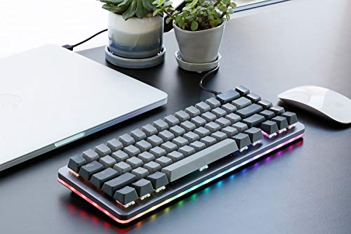 Drop ALT Mechanical Keyboard — 65% (67 Key) Gaming Keyboard, Hot-Swap Switches, Programmable Macros, RGB LED Backlighting, USB-C, Doubleshot PBT, Aluminum Frame (Halo True, Gray)