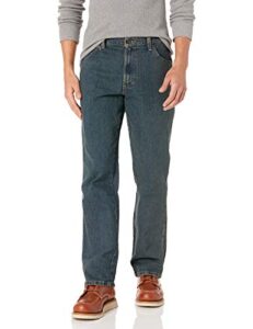 dickies mens active waist 5-pocket flex performance denim jeans, tinted heritage khaki, 36w x 30l us