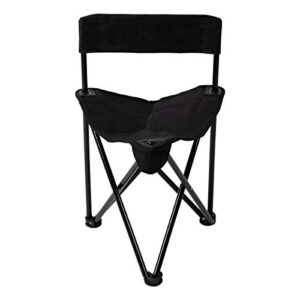 pacific pass lightweight portable tripod camp chair, includes carry bag - polyester,steel,black