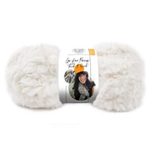 (1 skein) lion brand yarn go for faux thick & quick bulky yarn, baked alaska