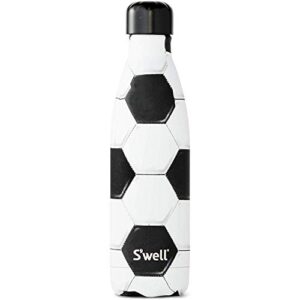 s'well stainless steel water bottle - 17 fl oz - goals - triple-layered vacuum-insulated containers keeps drinks cold for 36 hours and hot for 18 - bpa-free - perfect for the go