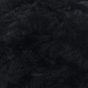 (1 Skein) Lion Brand Yarn Go for Faux Thick & Quick Bulky Yarn, Black Panther