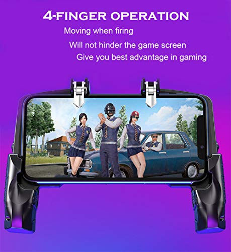 GOFOYO K21 Mobile Game Controller for PUBG/Call of Duty/Fortnite,aim Trigger Fire Buttons L1R1 Shooter Sensitive Joystick,Gamepad for 4.7-6.5 inch iPhone & Android Phone