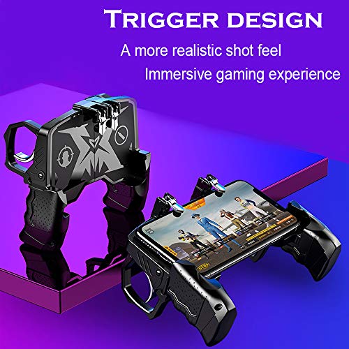 GOFOYO K21 Mobile Game Controller for PUBG/Call of Duty/Fortnite,aim Trigger Fire Buttons L1R1 Shooter Sensitive Joystick,Gamepad for 4.7-6.5 inch iPhone & Android Phone