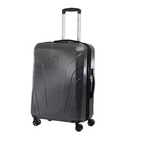 samsonite frontier spinner unisex medium black polycarbonate luggage bag tsa approved q12009002