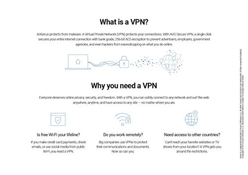 AVG Secure VPN 2021 | 5 Devices, 2 Years [PC/Mac/Mobile Download]