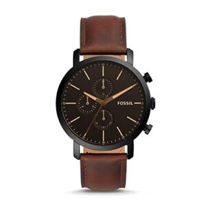 luther chronograph brown leather watch