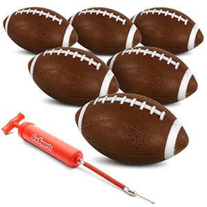 gosports xtreme flight footballs 6 pack, 9 inch inflatable footballs