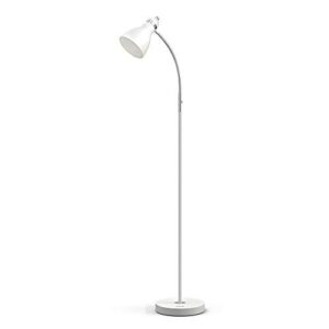 lepower metal floor lamp, adjustable goose neck standing lamp with heavy metal based, e26 lamp base, torchiere light for living room, bedroom, study room and office