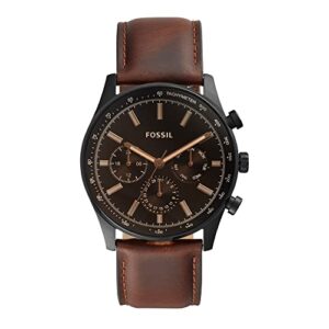fossil sullivan multifunction brown leather watch bq2457