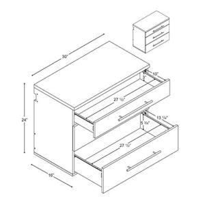 Prepac HangUps 3-Drawer Base Storage Cabinet, White