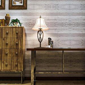 Art3d 17.7"x78.7" Peel and Stick Wallpaper - Decorative Self Adhesive Vinyl Film Wood Grain Wallpaper for Furniture Cabinet Countertop Shelf Paper, Brownish Shiplap Wallpaper