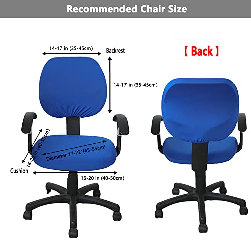 Melaluxe Computer Office Chair Cover - Protective & Stretchable Universal Chair Covers Stretch Rotating Chair Slipcover (Back+Seat)