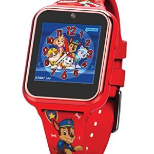 Accutime Kids Nickelodeon Paw Patrol Red Educational Touchscreen Smart Watch Toy for Toddlers, Boys, Girls - Selfie Cam, Learning Games, Alarm, Calculator, Pedometer & More (Model: PAW4275AZ)