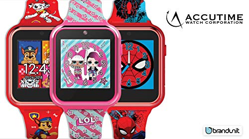 Accutime Kids Nickelodeon Paw Patrol Red Educational Touchscreen Smart Watch Toy for Toddlers, Boys, Girls - Selfie Cam, Learning Games, Alarm, Calculator, Pedometer & More (Model: PAW4275AZ)