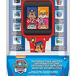 Accutime Kids Nickelodeon Paw Patrol Red Educational Touchscreen Smart Watch Toy for Toddlers, Boys, Girls - Selfie Cam, Learning Games, Alarm, Calculator, Pedometer & More (Model: PAW4275AZ)