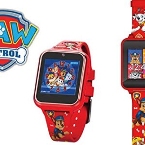 Accutime Kids Nickelodeon Paw Patrol Red Educational Touchscreen Smart Watch Toy for Toddlers, Boys, Girls - Selfie Cam, Learning Games, Alarm, Calculator, Pedometer & More (Model: PAW4275AZ)