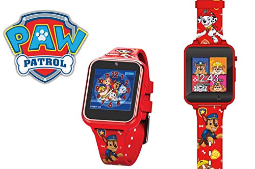 Accutime Kids Nickelodeon Paw Patrol Red Educational Touchscreen Smart Watch Toy for Toddlers, Boys, Girls - Selfie Cam, Learning Games, Alarm, Calculator, Pedometer & More (Model: PAW4275AZ)