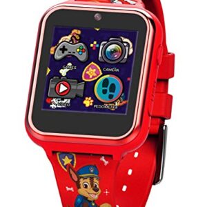 Accutime Kids Nickelodeon Paw Patrol Red Educational Touchscreen Smart Watch Toy for Toddlers, Boys, Girls - Selfie Cam, Learning Games, Alarm, Calculator, Pedometer & More (Model: PAW4275AZ)