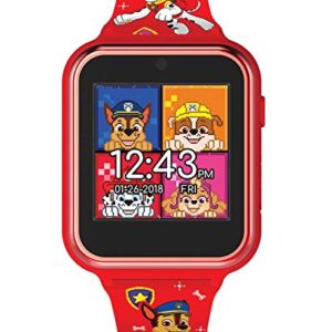 Accutime Kids Nickelodeon Paw Patrol Red Educational Touchscreen Smart Watch Toy for Toddlers, Boys, Girls - Selfie Cam, Learning Games, Alarm, Calculator, Pedometer & More (Model: PAW4275AZ)