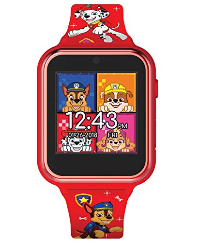 Accutime Kids Nickelodeon Paw Patrol Red Educational Touchscreen Smart Watch Toy for Toddlers, Boys, Girls - Selfie Cam, Learning Games, Alarm, Calculator, Pedometer & More (Model: PAW4275AZ)