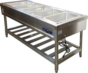 intbuying 72 inch 5 pan restaurant electric steam table buffet food warmer 110v with pans