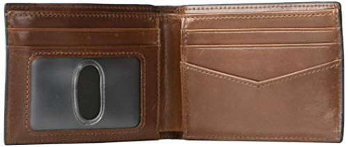 Fossil Men's Ryan Leather RFID-Blocking Slim Minimalist Bifold Front Pocket Wallet, Dark Brown, (Model: ML4229201)