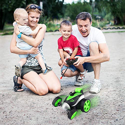 EpochAir Remote Control Car - Rc Stunt Car for Boy Toys, 360 Degree Rotation Racing Car, Rc Cars Flip and Roll, Stunt Car Toy for Kids (Green)