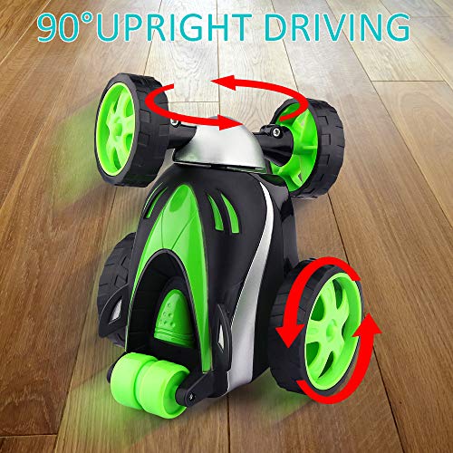 EpochAir Remote Control Car - Rc Stunt Car for Boy Toys, 360 Degree Rotation Racing Car, Rc Cars Flip and Roll, Stunt Car Toy for Kids (Green)