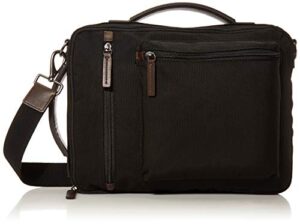 fossil men's buckner fabric small convertible travel backpack and briefcase messenger bag, black , (model: mbg9475001)