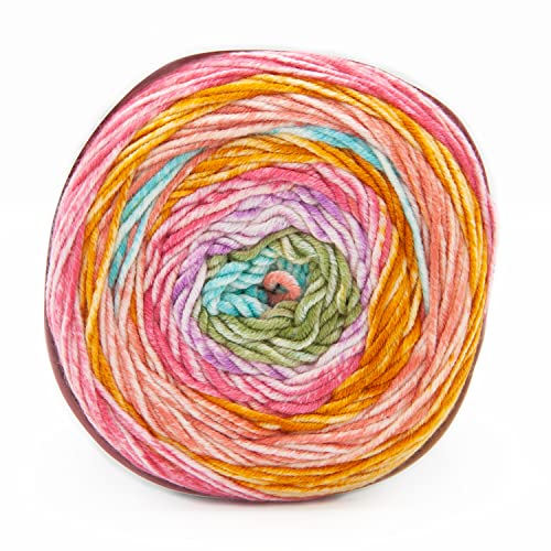 Lion Brand Yarn Mandala Ombré Yarn with Vibrant Colors, Soft Yarn for Crocheting and Knitting, Tranquil, 1-Pack